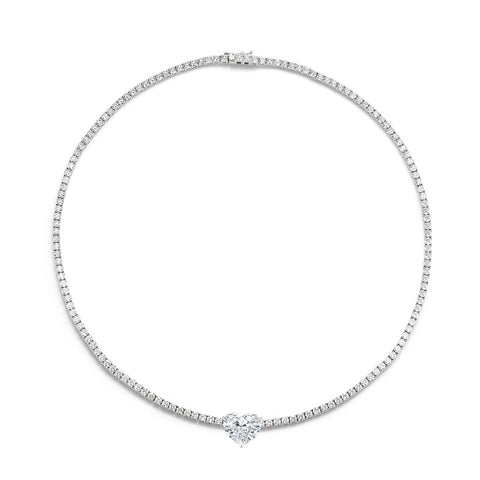 Heart Diamond Necklace-Heart Diamond Necklace - DNNKA00463