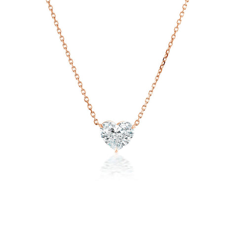Heart Diamond Solitaire Necklace - 49818