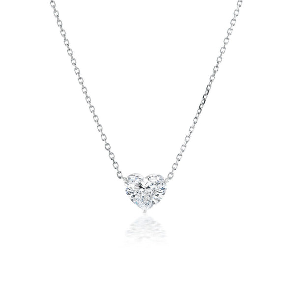 Heart Diamond Solitaire Necklace