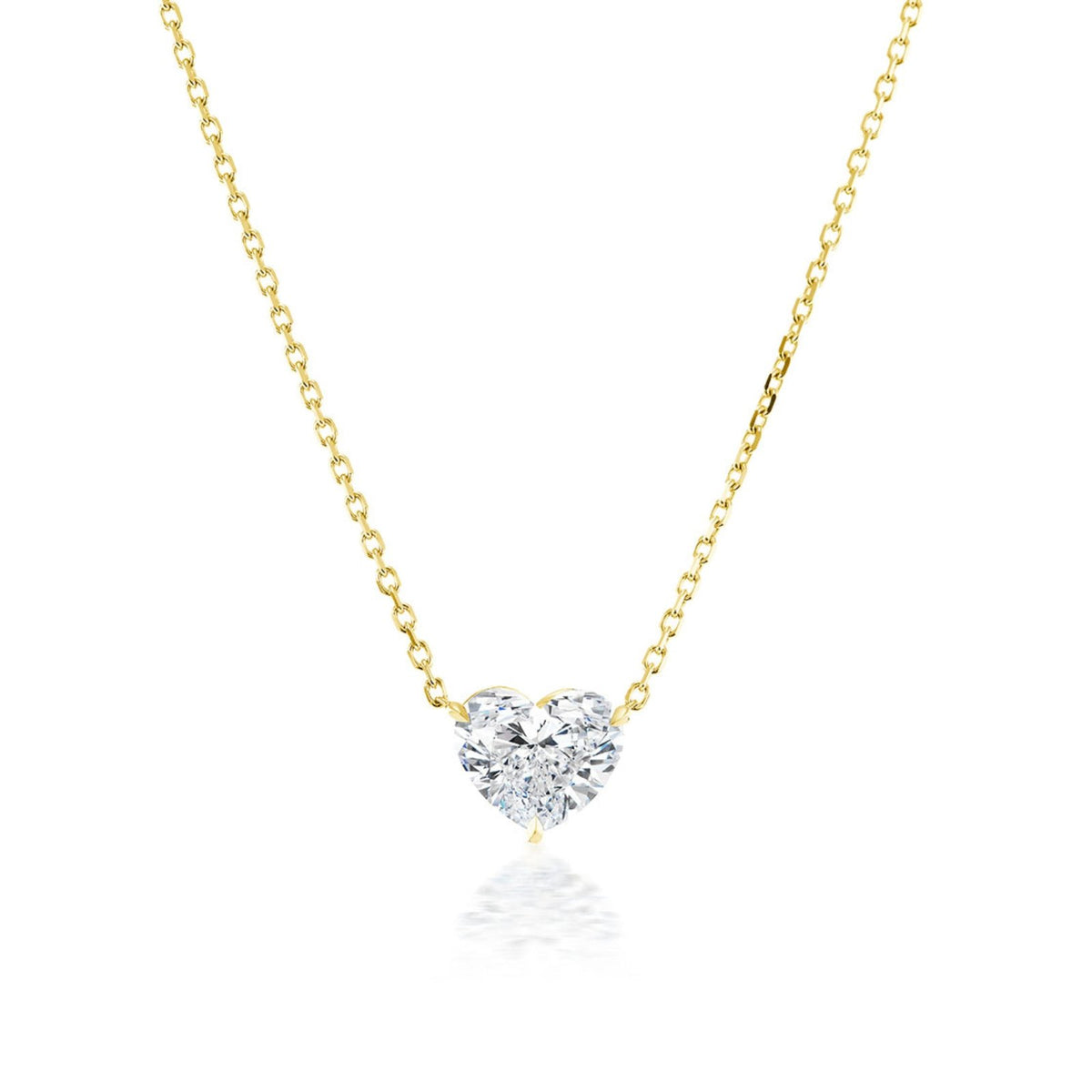 Heart-shaped Diamond Necklace - DNNKA00638