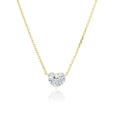 Heart-shaped Diamond Necklace-Heart-shaped Diamond Necklace - DNNKA00638