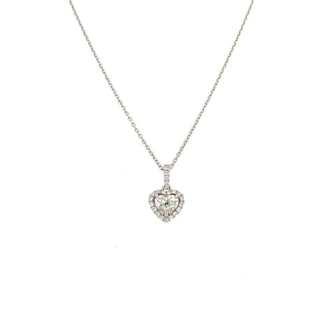 Heart-shaped Diamond Necklace-Heart-shaped Diamond Necklace - DNUJD00398