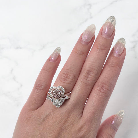 Heart-shaped Pink Diamond Ring-Heart-shaped Pink Diamond Ring - DRKHN10231