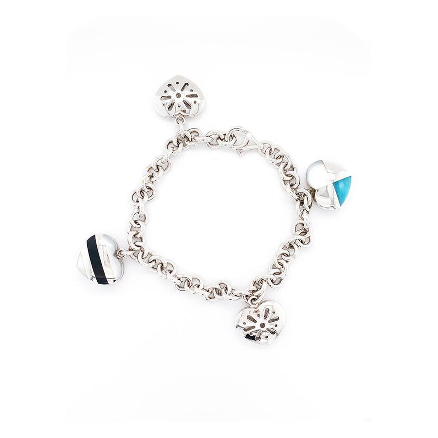 Hearts Dangling Gold Bracelet -
