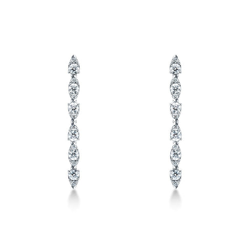 Hearts On Fire Aerial Dewdrop Stiletto Diamond Earrings - HFEAERDS01218W