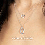 Hearts On Fire Aerial Regal Scroll Teardrop Necklace -