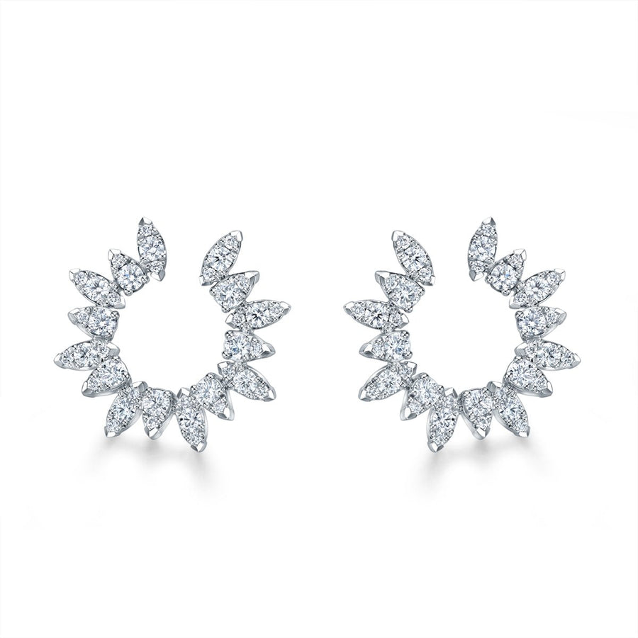Hearts On Fire Aerial Sunburst Wrap Earrings - HFEAERSW01258W