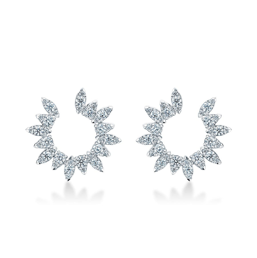 Hearts On Fire Aerial Sunburst Wrap Earrings - HFEAERSW02688W