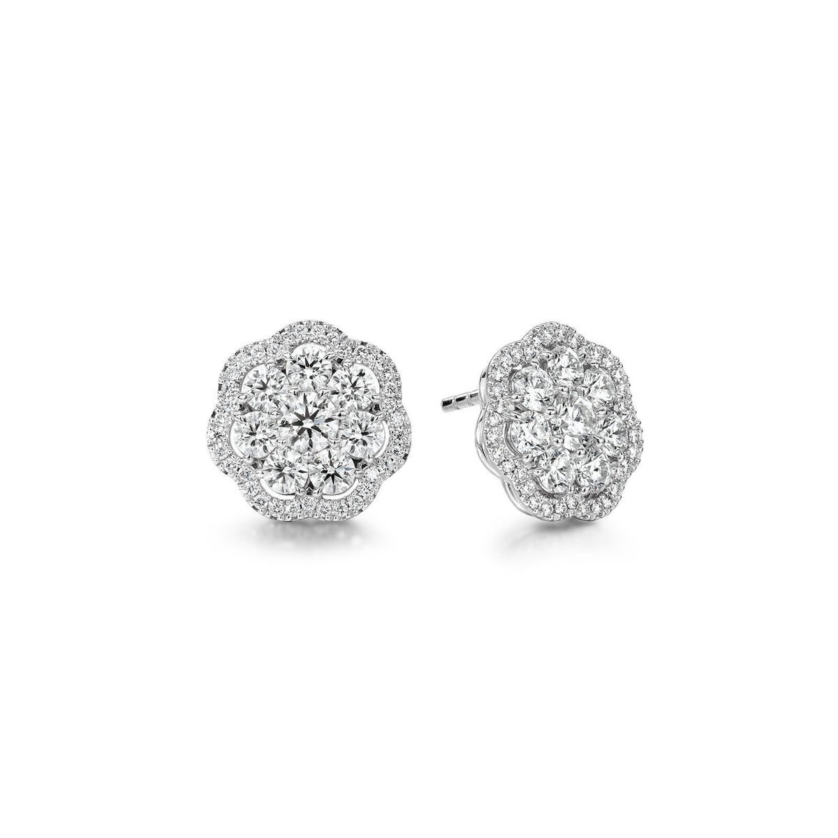 Hearts On Fire Aurora Cluster Earrings -