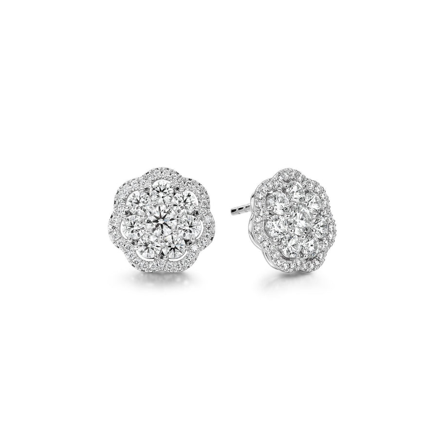 Hearts On Fire Aurora Cluster Earrings -