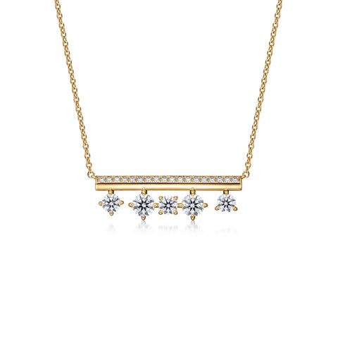 Hearts On Fire Barre Diamond Bar Necklace - UU2839-Y