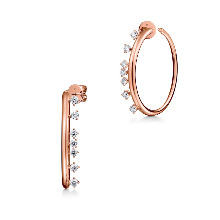 Hearts On Fire Barre Hoops - UU2868-R