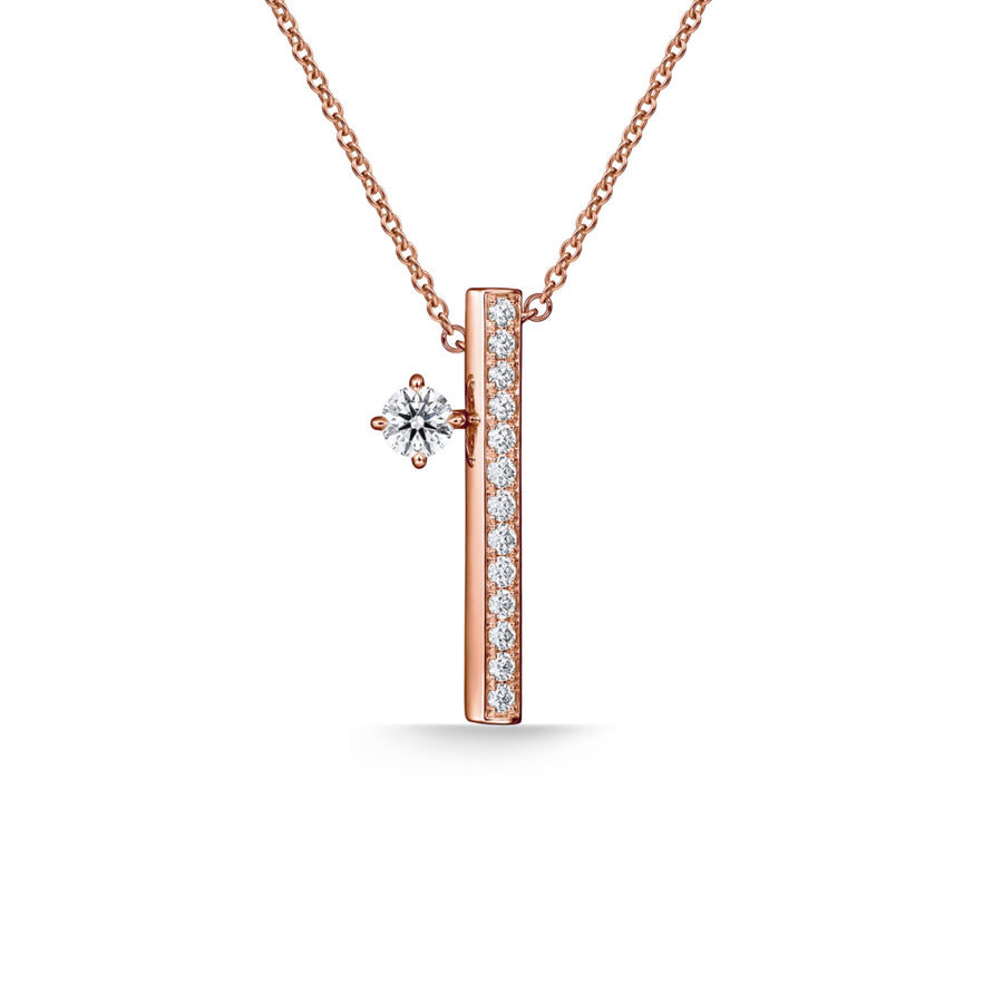Hearts On Fire Barre Vertical Bar Necklace - UU2841-R