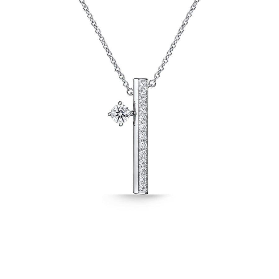 Hearts On Fire Barre Vertical Bar Necklace - UU2841-W
