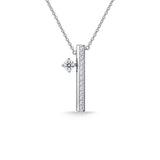 Hearts On Fire Barre Vertical Bar Necklace - UU2841-W