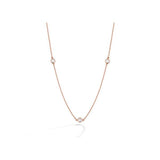 Hearts On Fire Classic Bezel By the Yard Necklace-Hearts On Fire Classic Bezel By the Yard Necklace in 18 karat rose gold with diamond stations.