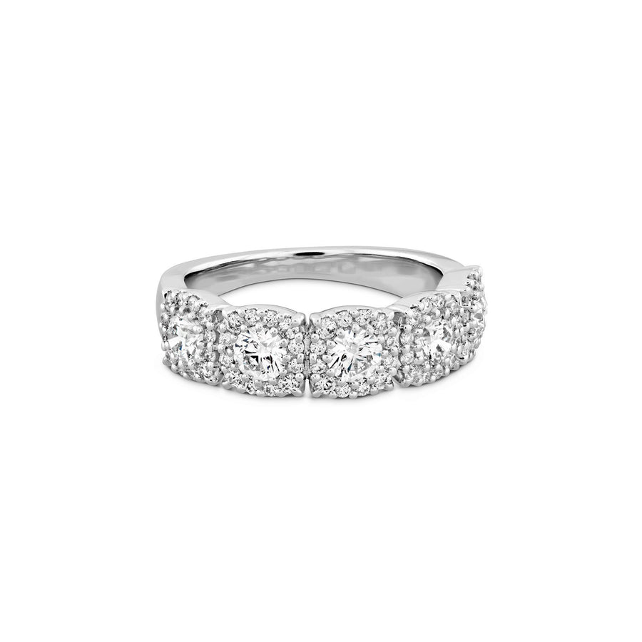 Hearts On Fire Hof Custom Halo Diamond Band -