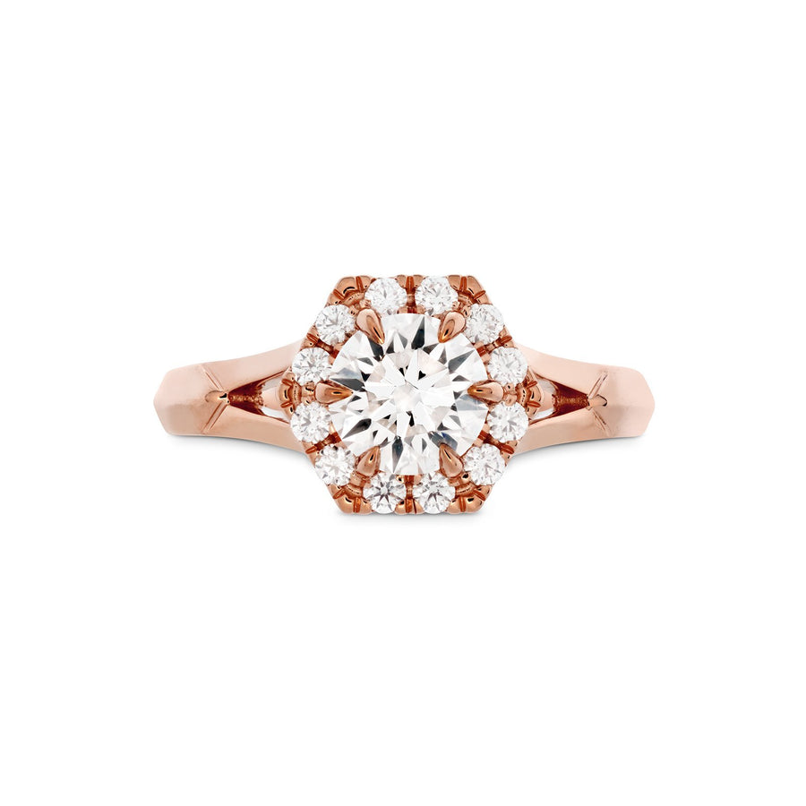 Hearts On Fire Hof Hexagonal Split Shank Engagement Ring -