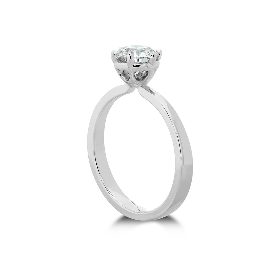 Hearts On Fire Hof Signature 6 Prong Solitaire Engagement Ring -