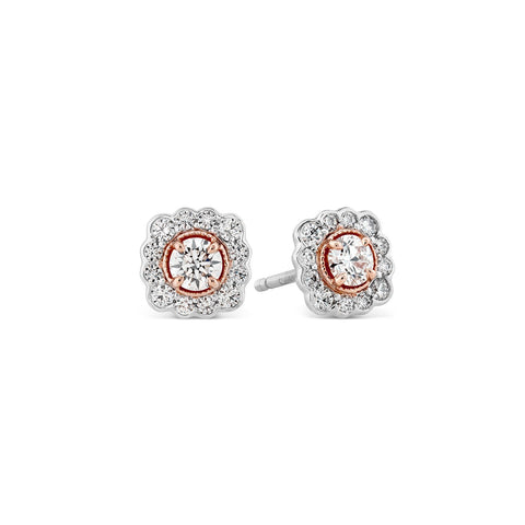 Hearts On Fire Liliana Flower Stud Earrings-Hearts On Fire Liliana Flower Stud Earrings -