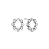 Hearts On Fire Liliana Milgrain Diamond Circle Earrings-Hearts On Fire Liliana Milgrain Diamond Circle Earrings -