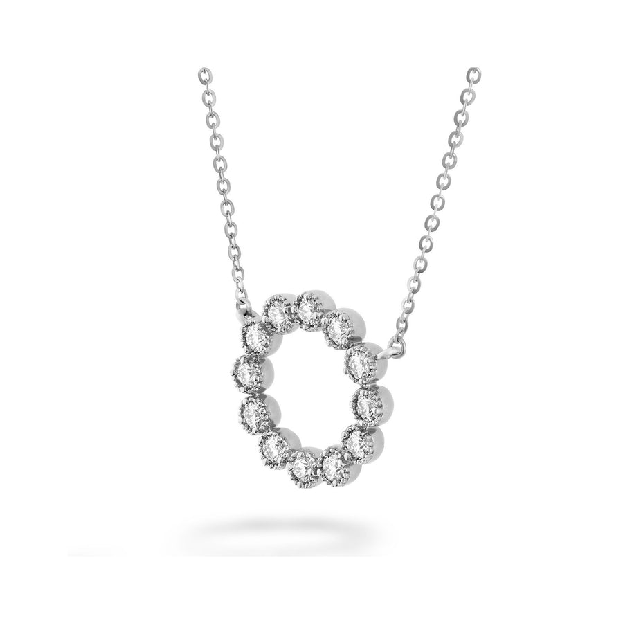 Hearts On Fire Liliana Milgrain Diamond Circle Pendant -