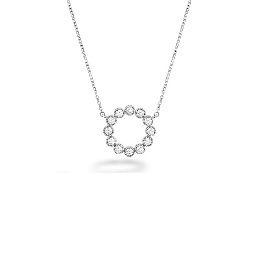 Hearts On Fire Liliana Milgrain Diamond Circle Pendant -