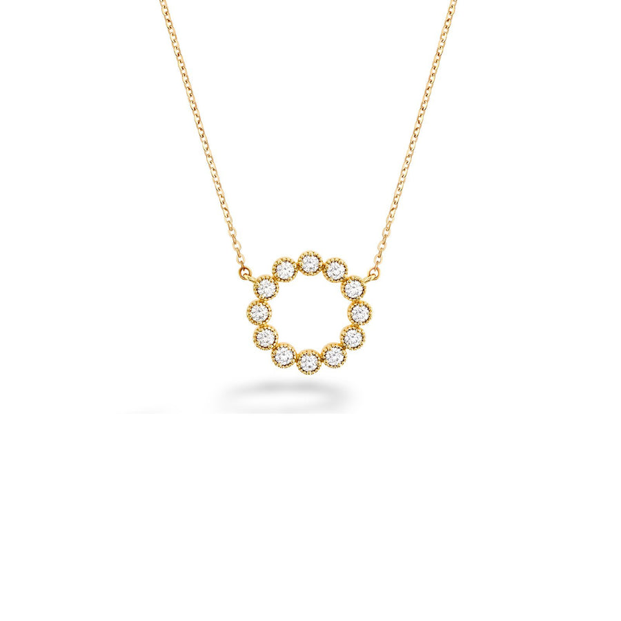 Hearts On Fire Liliana Milgrain Diamond Circle Pendant -