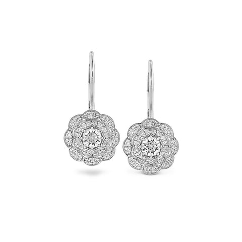 Hearts On Fire Lorelei Double Halo Diamond Drop Earrings-Hearts On Fire Lorelei Double Halo Diamond Drop Earrings -