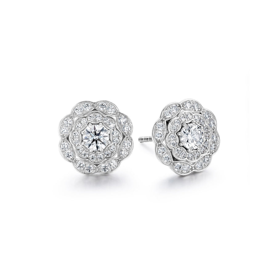 Hearts On Fire Lorelei Double Halo Diamond Stud Earrings -