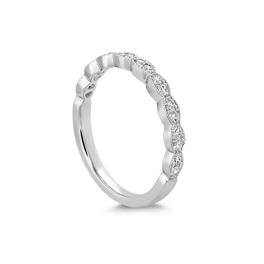 Hearts On Fire Lorelei Floral Milgrain Diamond Band -