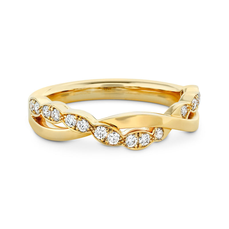 Hearts On Fire Lorelei Floral Twist Band-Hearts On Fire Lorelei Floral Twist Band -