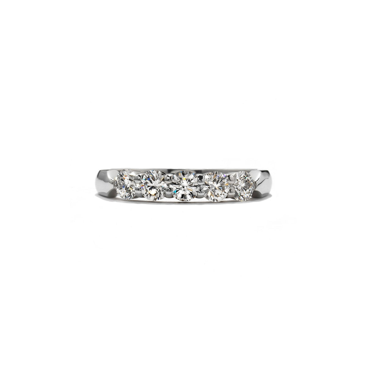 Hearts On Fire Signature 5 Stone Band - HBASIG500508W-C