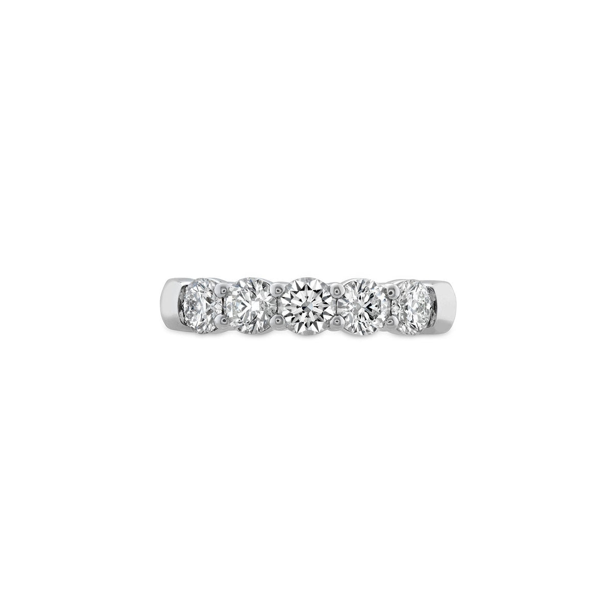 Hearts On Fire Signature 5 Stone Band - HBASIG501508W-C