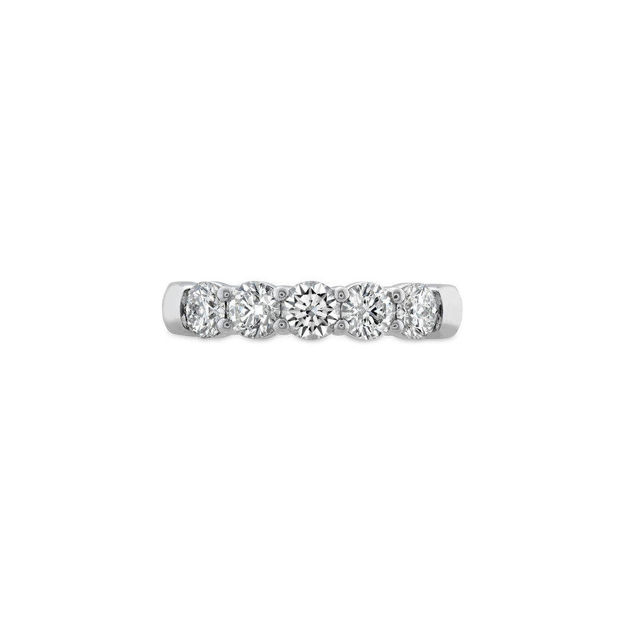 Hearts On Fire Signature 5 Stone Band - HBASIG501508W-C