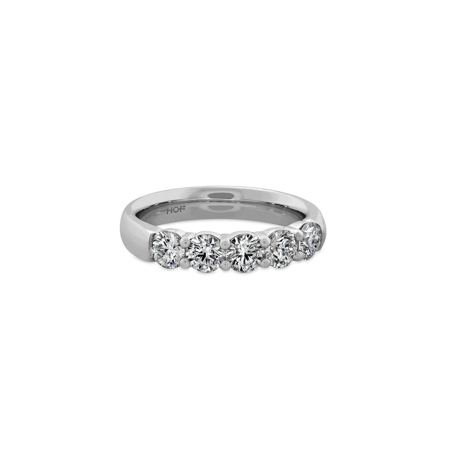 Hearts On Fire Signature 5 Stone Band - HBASIG501508W-C
