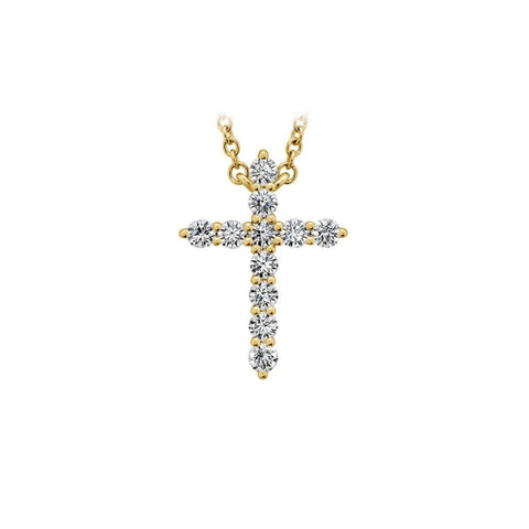 Hearts On Fire Signature Cross Pendant - HFPSIGCR00118Y
