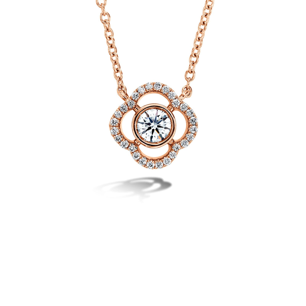 Hearts On Fire Signature Petal Bezel Pendant - HFPSIGPB00308R-C