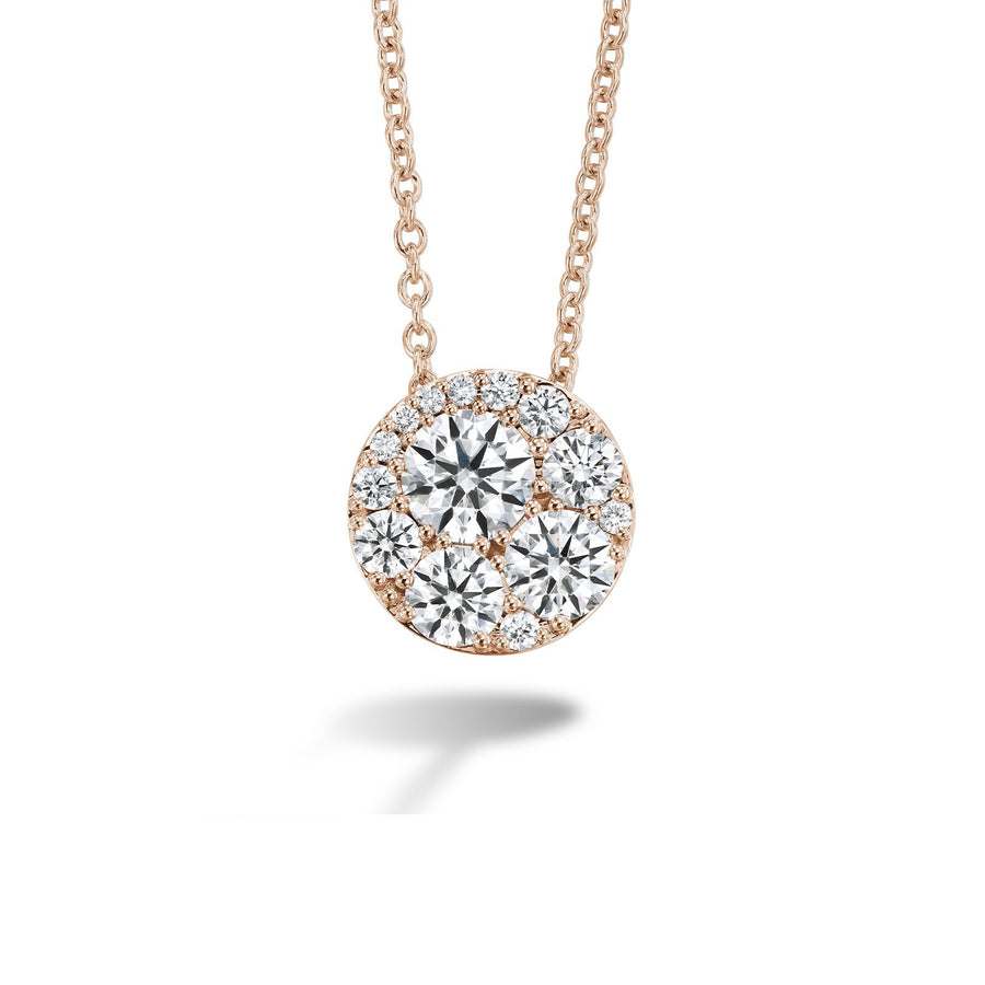 Hearts On Fire Tessa Diamond Circle Pendant - HFPTESC00518R - Hearts On Fire Tessa Diamond Circle Pendant in 18 karat rose gold with diamonds.