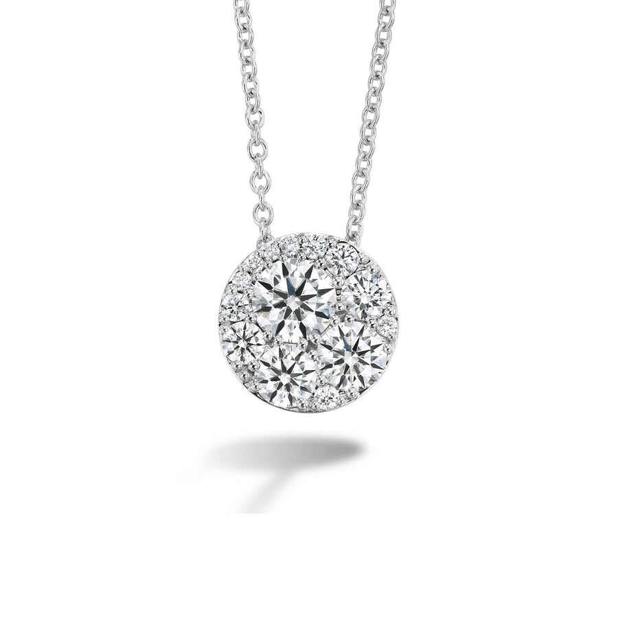 Hearts On Fire Tessa Diamond Circle Pendant - HFPTESC00518W - Hearts On Fire Tessa Diamond Circle Pendant Necklace in 18 karat white gold.