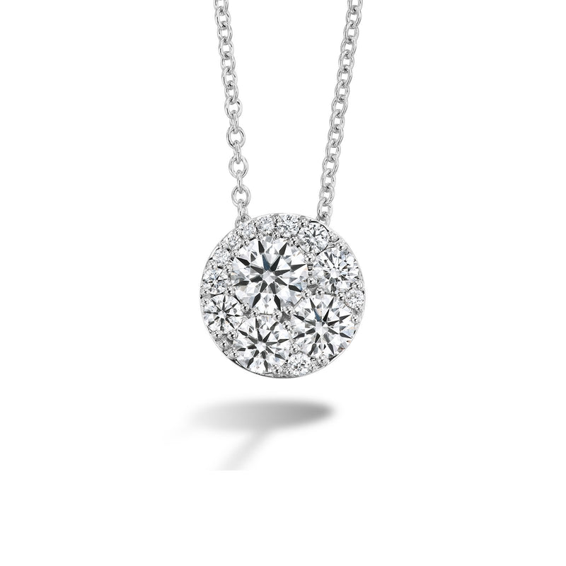 Hearts On Fire Tessa Diamond Circle Pendant Necklace-Hearts On Fire Tessa Diamond Circle Pendant - HFPTESC00518W - Hearts On Fire Tessa Diamond Circle Pendant Necklace in 18 karat white gold.