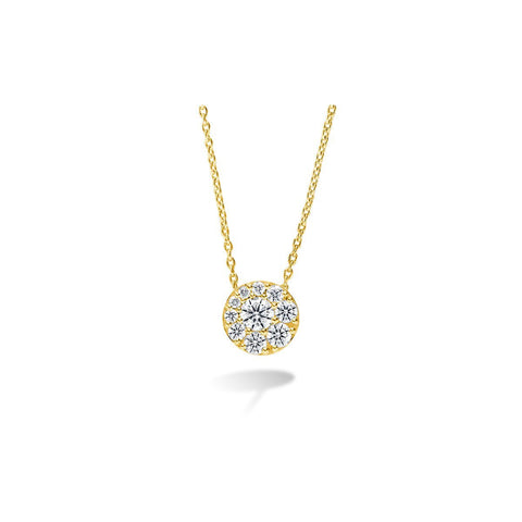 Hearts On Fire Tessa Diamond Circle Pendant-Hearts On Fire Tessa Diamond Circle Pendant -