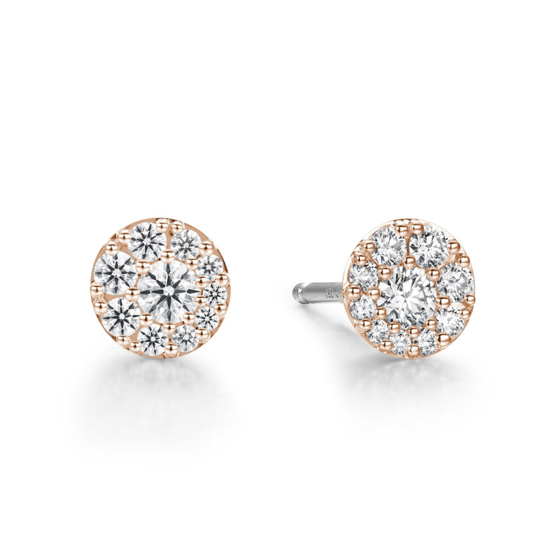 Hearts On Fire Tessa Diamonds Circle Earrings-Hearts On Fire Tessa Diamonds Circle Earrings - HFETESC00508R - Hearts On Fire Tessa Diamonds Circle Earrings in 18 karat rose gold.