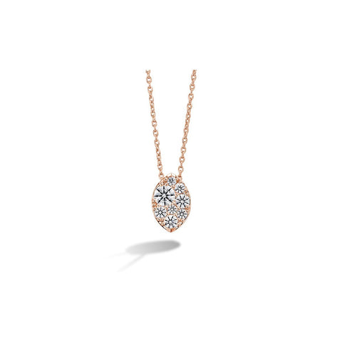 Hearts On Fire Tessa Navette Pendant Necklace-Hearts On Fire Tessa Diamonds Navette Pendant in 18 karat rose gold.