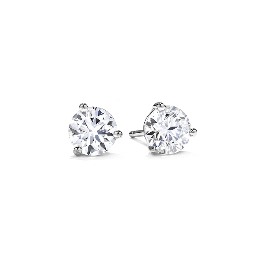 Hearts On Fire Three-Prong Stud Earrings -