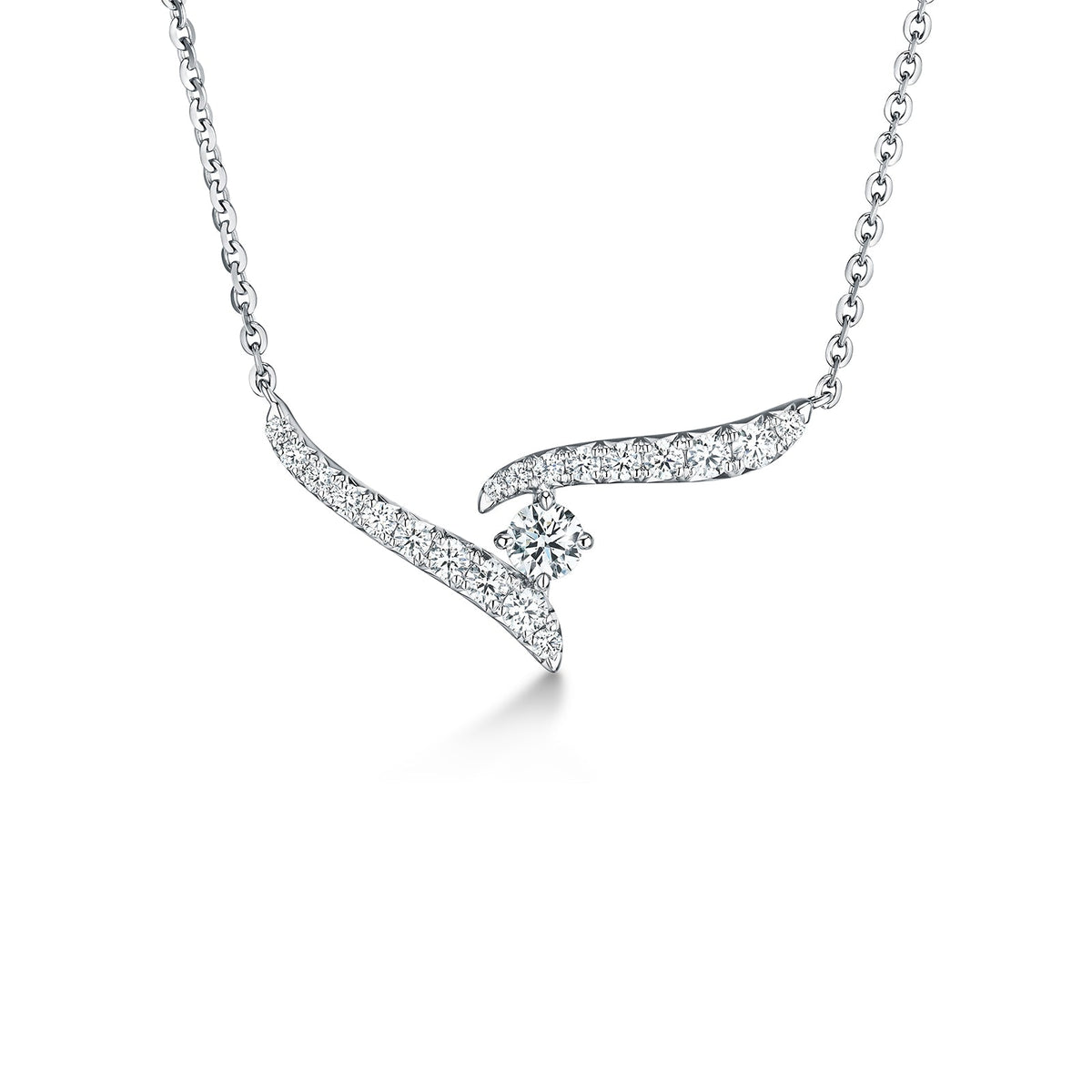 Hearts on Fire Vela Solitaire Crossover Pendant - UU26468WGHV0851800