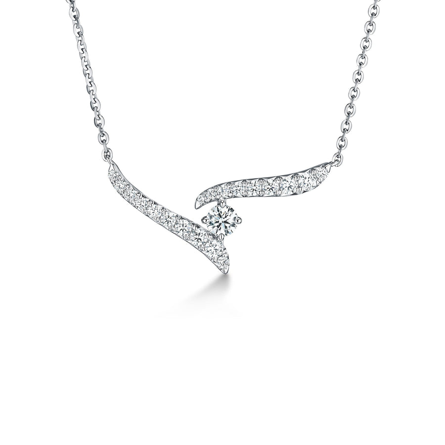 Hearts on Fire Vela Solitaire Crossover Pendant - UU26468WGHV0851800