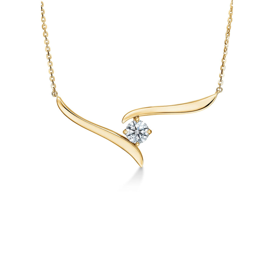 Hearts on Fire Vela Solitaire Crossover Pendant - UU27898YGHV0501800