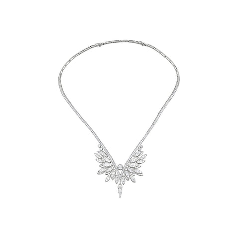 Hearts On Fire X Stephen Webster White Kites Crest Drop Necklace-Hearts On Fire X Stephen Webster White Kites Crest Drop Necklace -