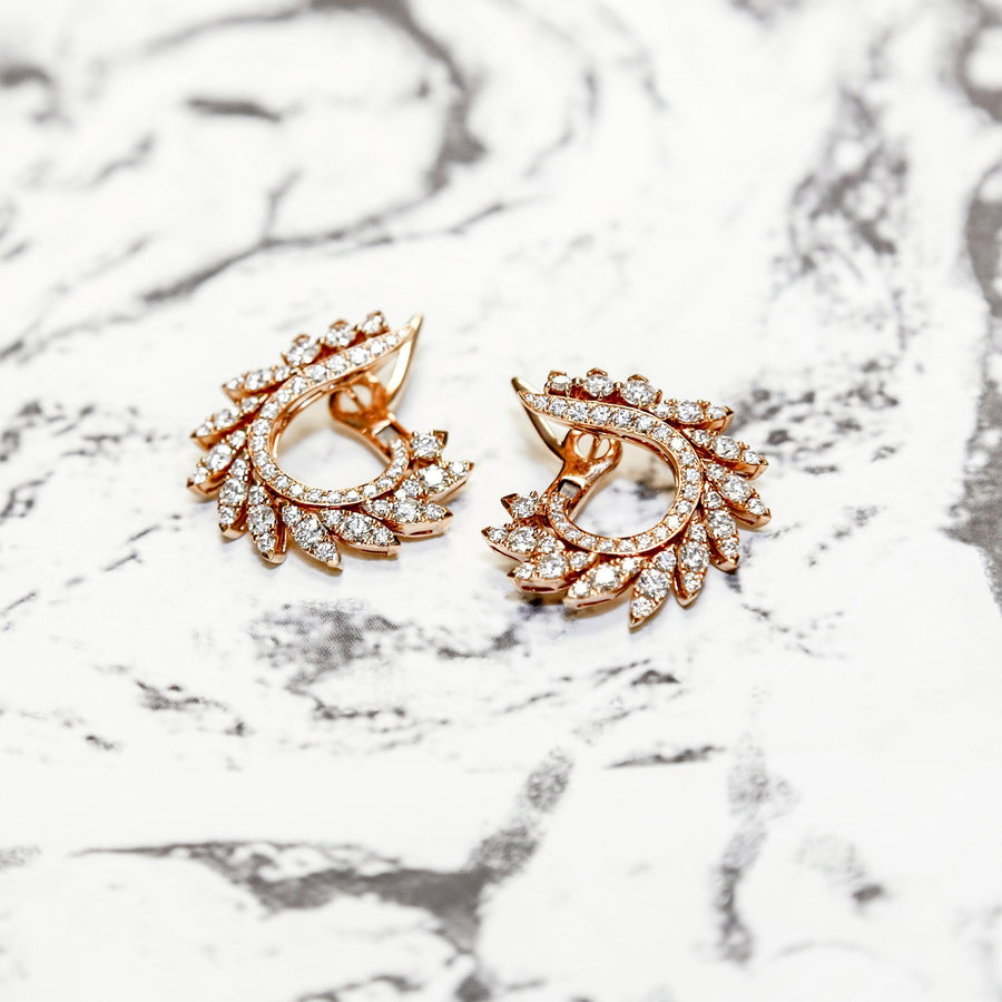 Hearts On Fire X Stephen Webster White Kites Feathers Earrings -
